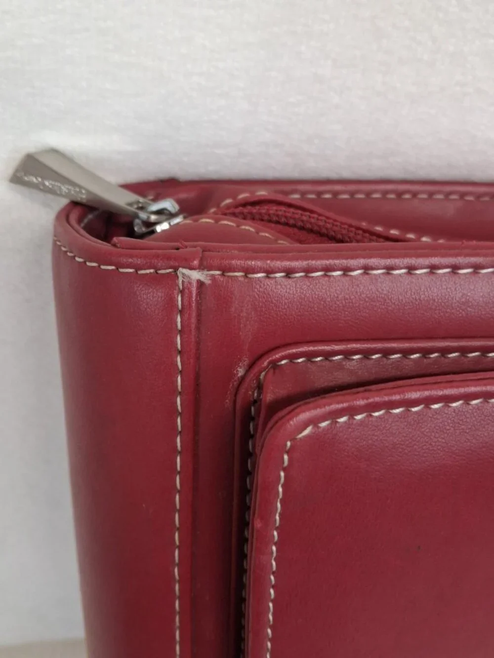 FRANKLIN COVEY Red 7 Ring Planner Binder With Handles Full Zip Read